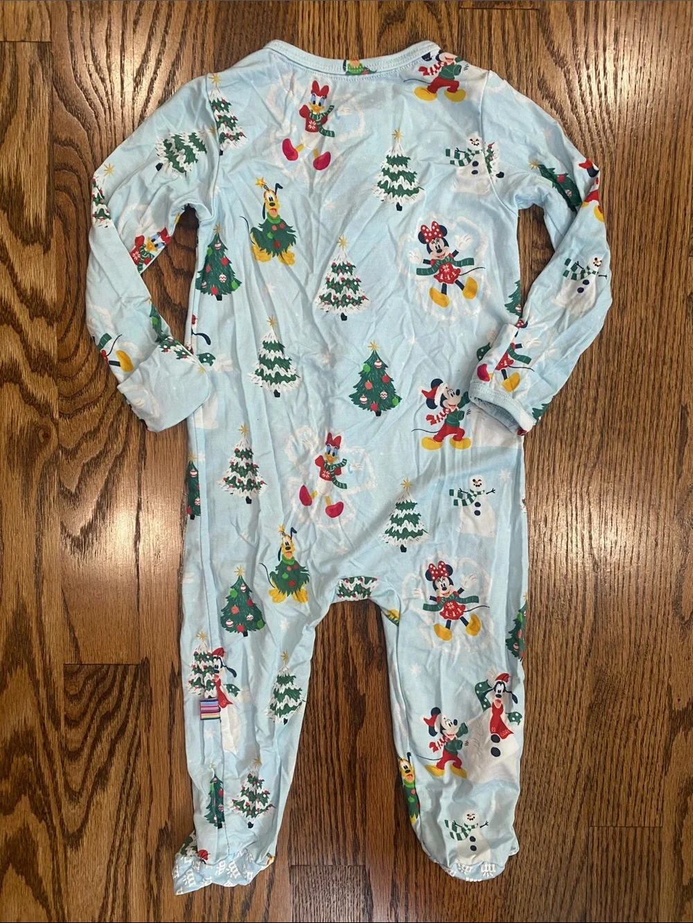 Magnetic Me Disney Mickey and Me Snow Excited bamboo footie, size 6-9 months.